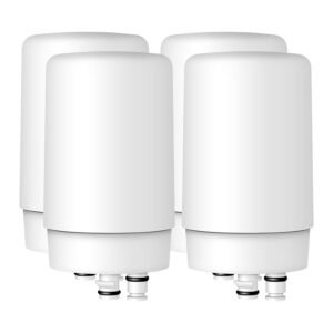Aqua Crest Faucet Filter Replacement - Brita 36311, FR-200, FF-100 Filter Replacements (Pack of 4, White)