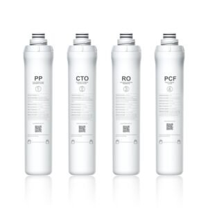 Bluevua RO100ROPOT 4-Pack Filter Set - RO, PP, CTO, PCF Filters - Bundle - Pack of 4