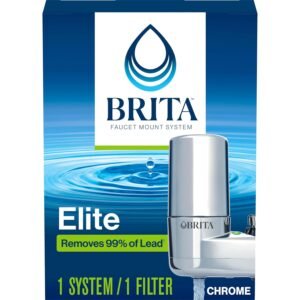 Brita Faucet Mount Water Filter for Sink, Removes 99% of Lead, Elite Filtration System, Includes 1 Replacement Filter, Chrome Brita Faucet Mount Water Filter for Sink, Removes 99% of Lead, Elite Filtration System, Includes 1 Replacement Filter, Chrome