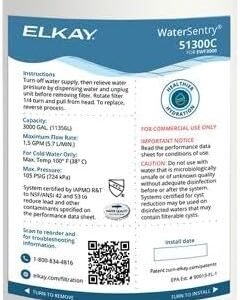 Elkay 51300C WaterSentry Lead + Microplastics NSF/ANSI Certified Filter (Bottle Fillers)