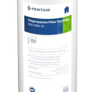 Pentair Pentek DGD-5005-20 Big Blue Water Filter, 20-Inch Whole House Sediment Filter Cartridge Replacement, Dual-Gradient Density Spun Polypropylene, 20" x 4.5", 5 Micron, Pack...