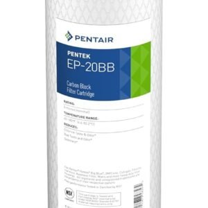 Pentair Pentek EP-20BB Big Blue Carbon Water Filter, 20-Inch, Whole House Carbon Block Replacement Cartridge with Bonded Powdered Activated Carbon (PAC) Filter, 20" x 4.5", 5