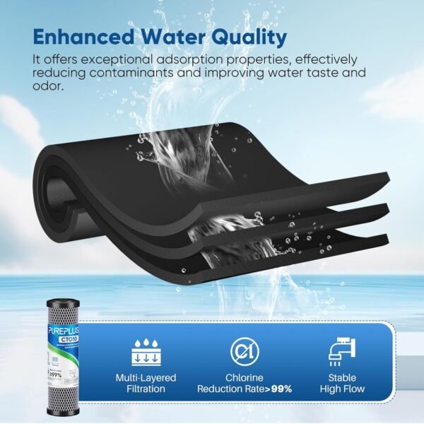 PUREPLUS Whole House Water Filter CTO10 Review High Capacity Carbon Replacement Comparison
