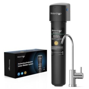 Waterdrop 15UB-UF 0.01 μm Ultra Filtration Under Sink Water Filter System for Baçtёria Reduction, Reduces Lead, Chlorine, Bad Taste & Odor, 16K Gallons, with Dedicated Brushed...