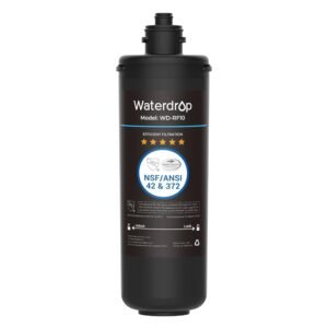 Waterdrop RF10 Replacement Filter Cartridge for 10UA/10UB Under Sink Water Filter, Reduces PFAS, PFOA/PFOS, Lead, Chlorine, Bad Taste & Odor, NSF/ANSI 42 Certified, 11K Gallons...