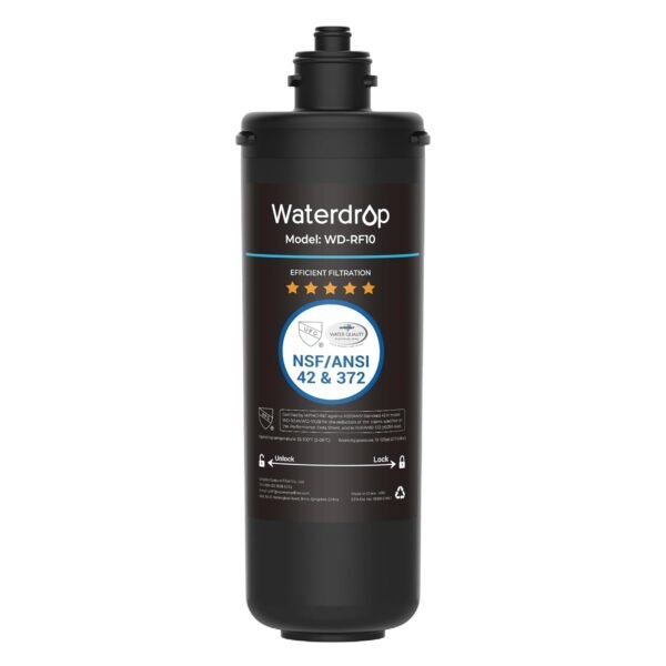 Waterdrop RF10 Replacement Filter Cartridge for 10UA/10UB Under Sink Water Filter, Reduces PFAS, PFOA/PFOS, Lead, Chlorine, Bad Taste & Odor, NSF/ANSI 42 Certified, 11K Gallons...